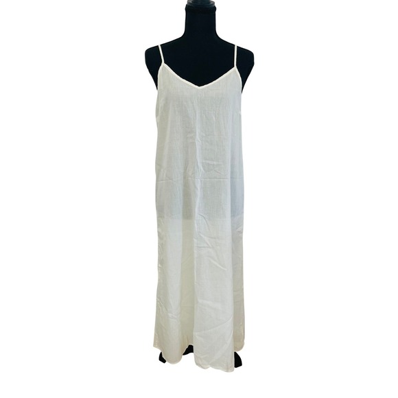 THE GREAT. Dresses & Skirts - THE GREAT. Cotton Semi-Sheer Maxi Slip 0 Dress Lightweight Cream Sexy Fairy $425